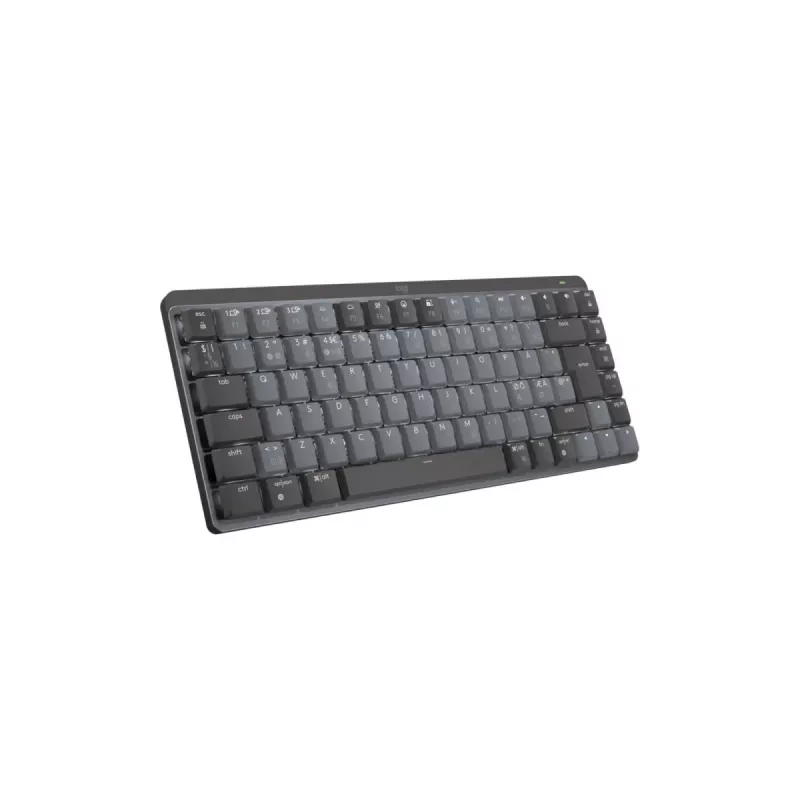 Teclado LOGITECH Mx Mechanical Mini minimalista sem fios retroiluminado – grafite, tátil silencioso, Qwerty, Dansk/Norsk/Svenska/Suomalainen