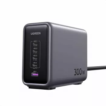 Carregador Ugreen 90903B para dispositivos móveis universal preto, cinzento AC carregamento rápido interior
