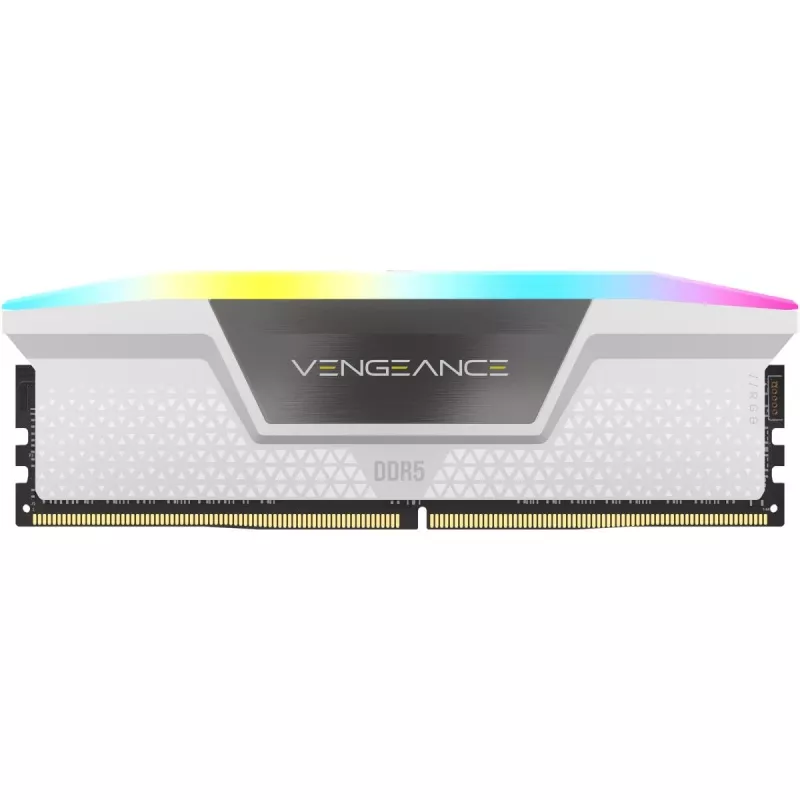 Memória CORSAIR 32GB DDR5 (2x16GB) DRAM 6000MT/s CL30 kit de memória Vengeance RGB - branco