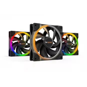 Ventoinha be quiet Light Wings 120mm ARGB PWM preta pack de 3