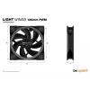 Ventoinha be quiet Light Wings 120mm ARGB PWM preta pack de 3