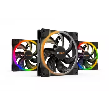 Ventoinha be quiet Light Wings 140mm ARGB PWM preta pack de 3