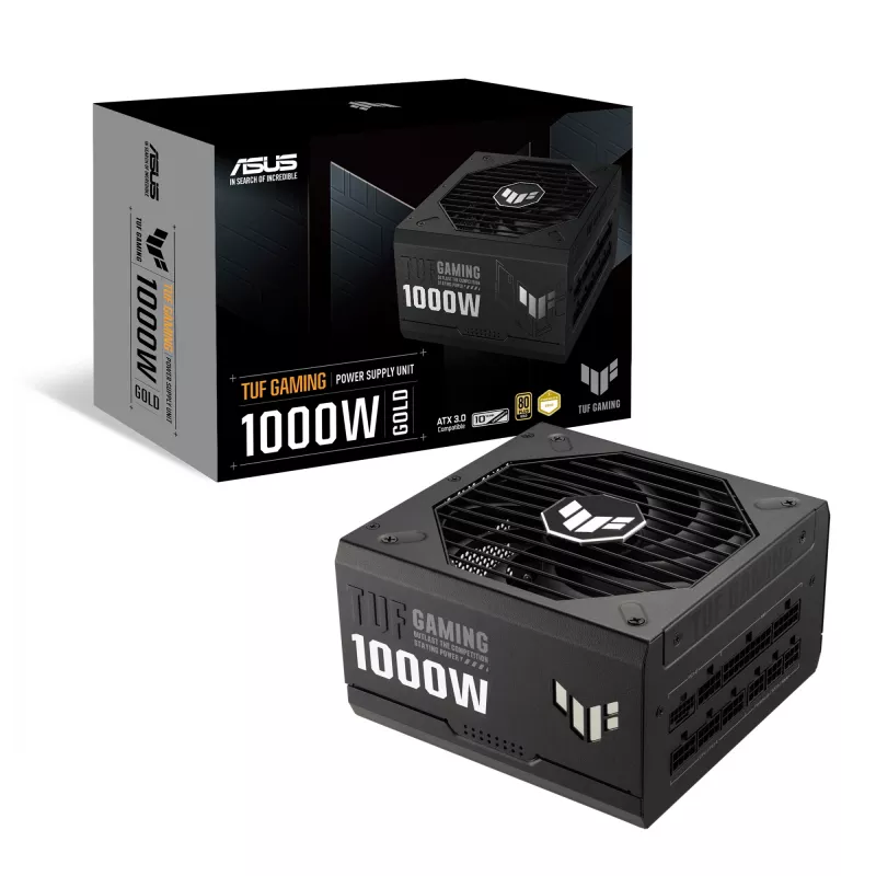 ASUS TUF Gaming 1000W Gold fonte de alimentação, ATX, 80 PLUS Gold, totalmente modular, ventoinha de 135 mm, preta