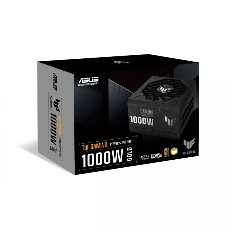ASUS TUF Gaming 1000W Gold fonte de alimentação, ATX, 80 PLUS Gold, totalmente modular, ventoinha de 135 mm, preta
