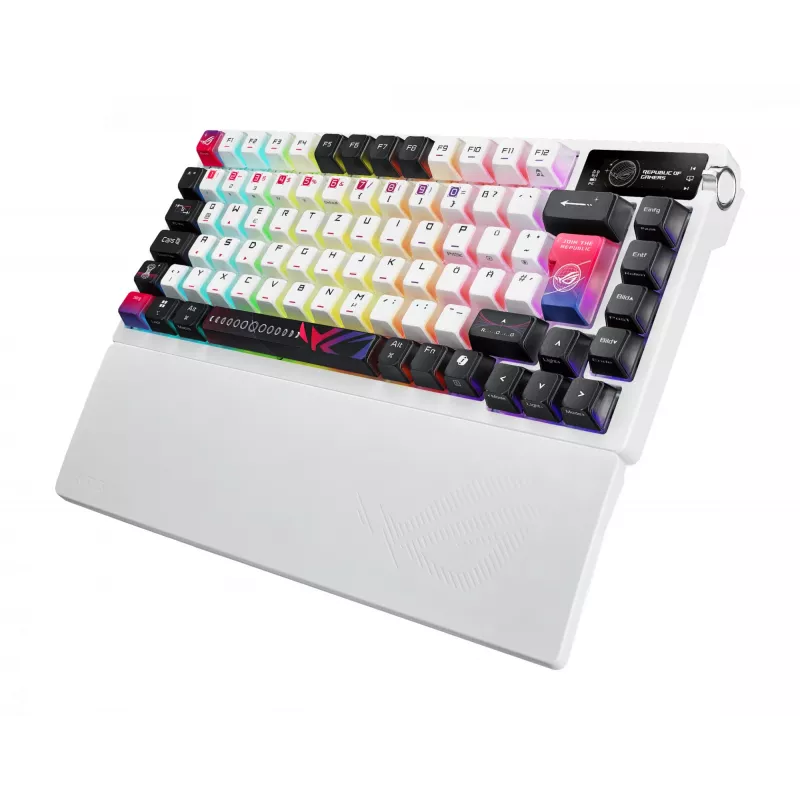 Teclado ASUS ROG Azoth X Gaming USB + RF Wireless + Bluetooth QWERTZ Branco