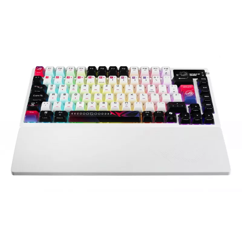 Teclado ASUS ROG Azoth X Gaming USB + RF Wireless + Bluetooth QWERTZ Branco