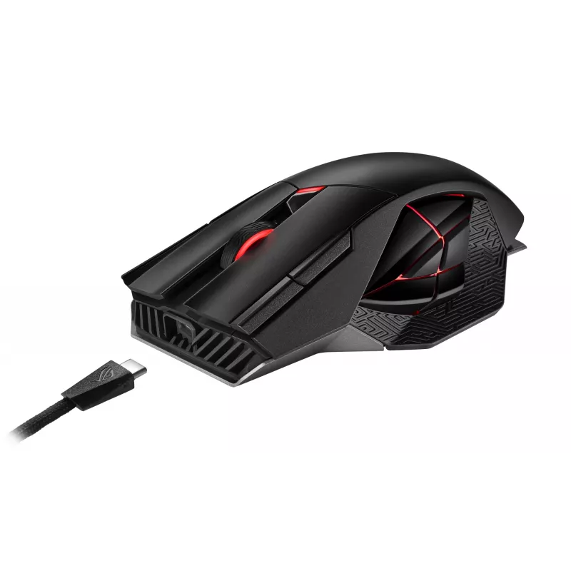 Rato ASUS ROG Spatha X Gaming Destro RF Wireless + USB Type-C Ótico 19000 DPI