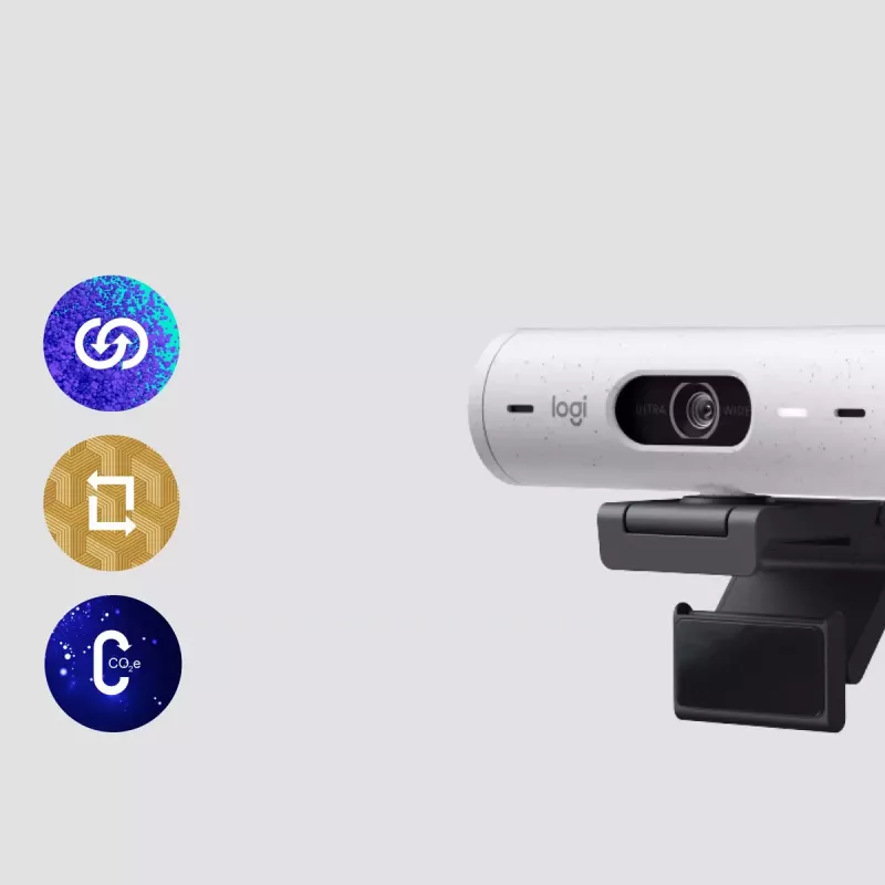 Webcam Logitech Brio 500 Full HD 4MP USB-C Branco