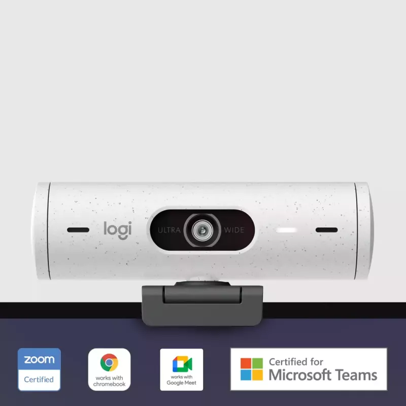 Webcam Logitech Brio 500 Full HD 4MP USB-C Branco