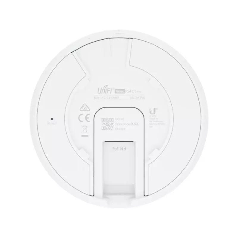 Câmara de vigilância IP UBIQUITI UVC‑G4‑DOME — Dome, Montagem no teto, com fios, 5 MP (2688x1512), 86° horizontal, Exterior/Interior, branco