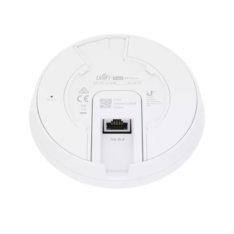Câmara de vigilância IP UBIQUITI UVC‑G4‑DOME — Dome, Montagem no teto, com fios, 5 MP (2688x1512), 86° horizontal, Exterior/Interior, branco