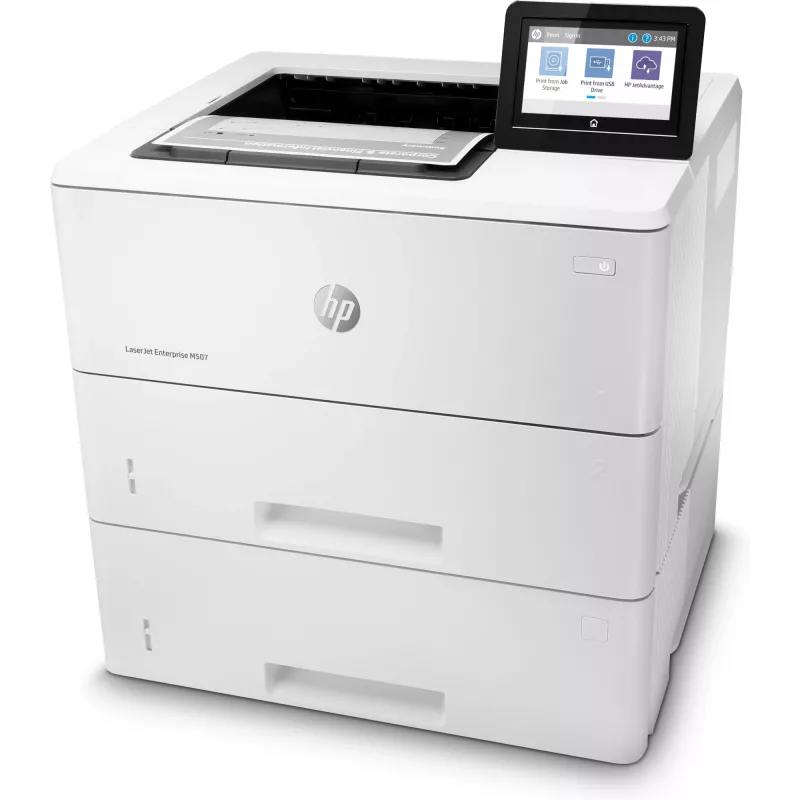 HP LaserJet Enterprise M507x, Laser, 1200 x 1200 DPI, A4, 43 ppm, Impressão frente e verso, com capacidade de rede
