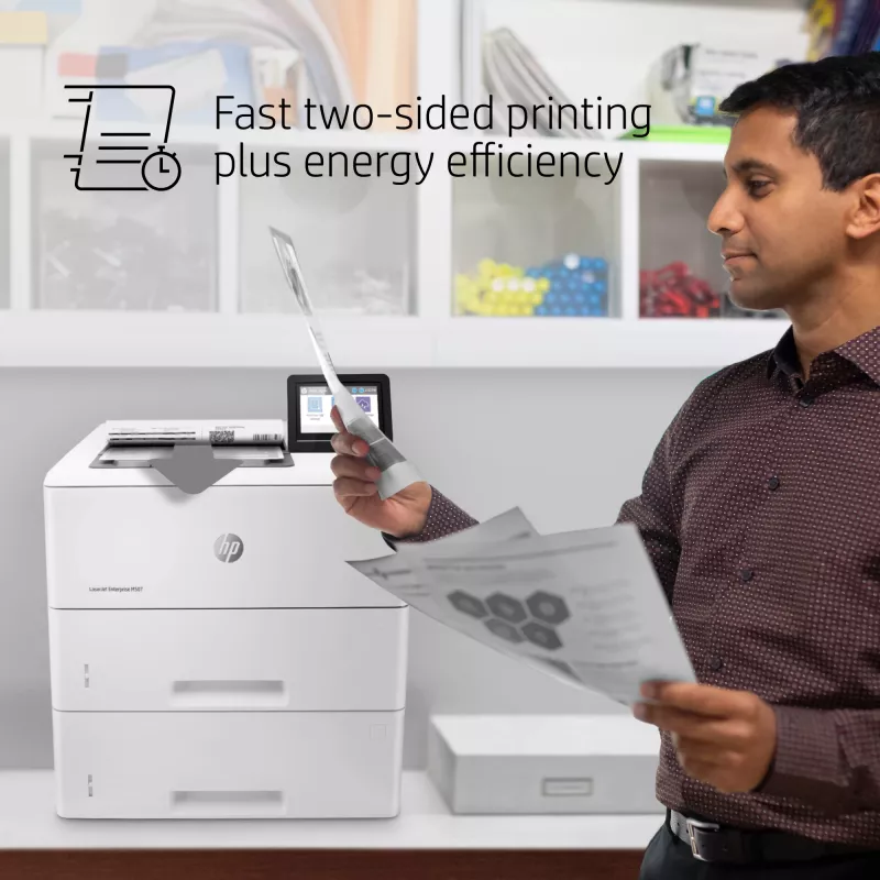HP LaserJet Enterprise M507x, Laser, 1200 x 1200 DPI, A4, 43 ppm, Impressão frente e verso, com capacidade de rede