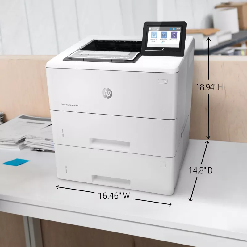 HP LaserJet Enterprise M507x, Laser, 1200 x 1200 DPI, A4, 43 ppm, Impressão frente e verso, com capacidade de rede