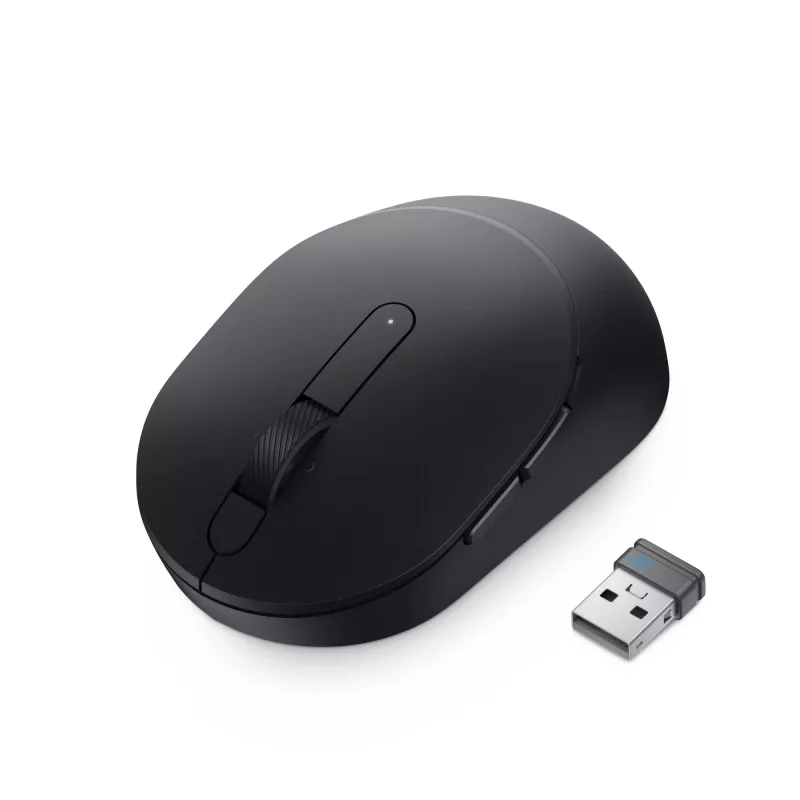Rato DELL Pro Plus Compact - MS5120W - preto, ambidestro, ótico, RF Wireless + Bluetooth, 1600 DPI, preto