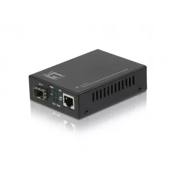 Conversor de suporte LevelOne RJ45 para SFP Gigabit, PoE PD
