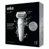Epilador BRAUN 9-011 3D Silk-epil 9 Flex Wet & Dry — 40 pinças, bateria, massagem, branco/cinzento