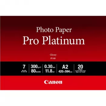 Papel fotográfico Canon PT-101 Pro Platinum A2 - 20 folhas