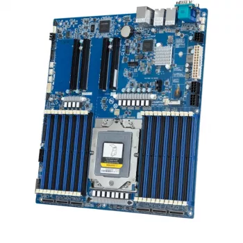 Placa-mãe GIGABYTE MZ33-AR0 Extended ATX para AMD EPYC 9004 Socket SP5, 24× DDR5 DIMM, 4× PCIe 5.0 x16, 2× RJ-45