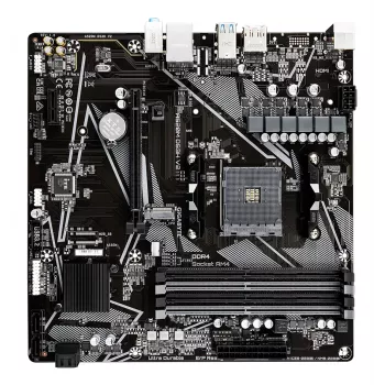 Placa-mãe GIGABYTE A520M DS3H V2 - Suporta CPUs AMD Ryzen 5000 Série AM4, até 4733 MHz DDR4 (OC), PCIe 3.0 x16, GbE LAN, USB 3.2 Gen 1