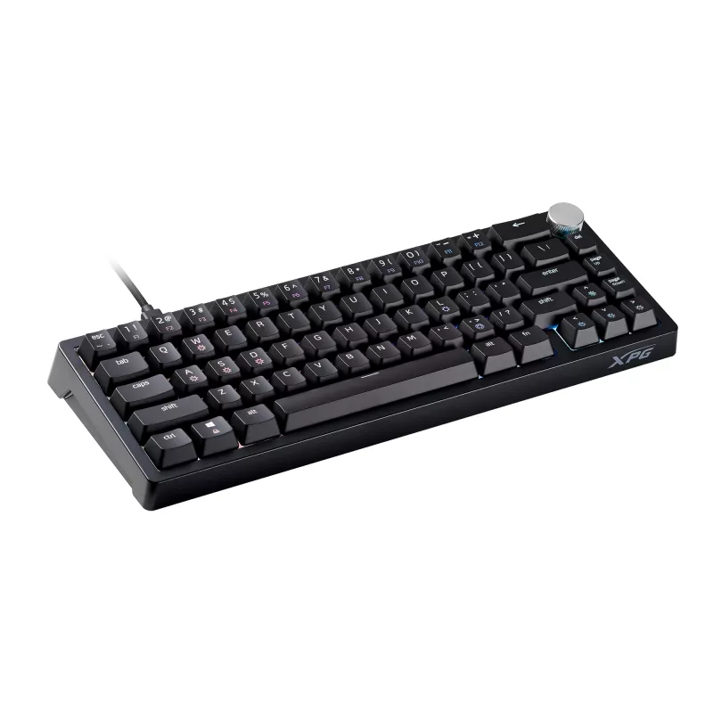 Teclado de gaming XPG SORCERER MINI, com fios, USB, mecânico, QWERTY, RGB LED, preto