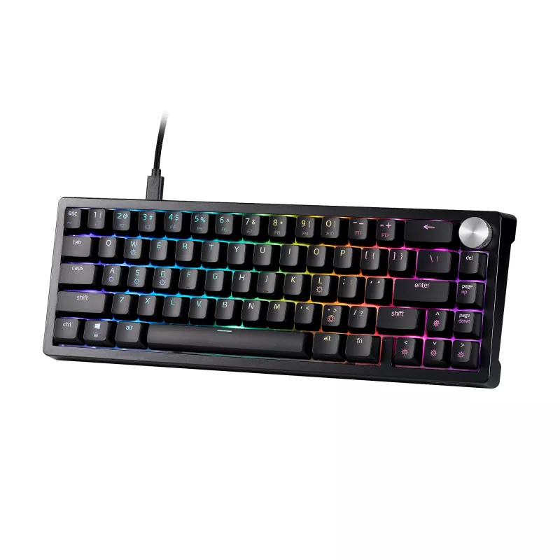 Teclado de gaming XPG SORCERER MINI, com fios, USB, mecânico, QWERTY, RGB LED, preto