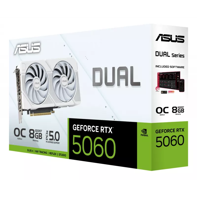 Placa gráfica ASUS Dual -RTX5060-O8G-WHITE NVIDIA GeForce RTX 5060 8 GB GDDR7