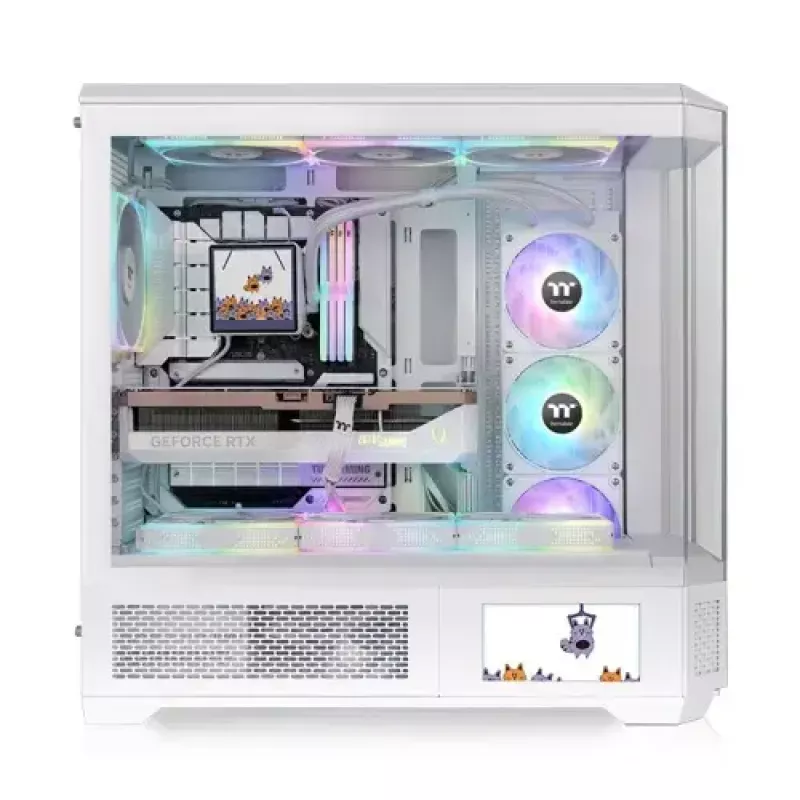 Caixa Full-Tower Thermaltake CA-11H-00F6WN-00 branco suporte PS2 ventoinhas 120/140 mm