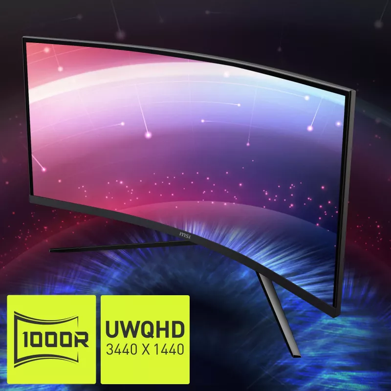 Monitor de computador MSI MAG 345CQRDE 86,4 cm (34 polegadas) 3440 x 1440 píxeis UltraWide Dual Quad HD preto