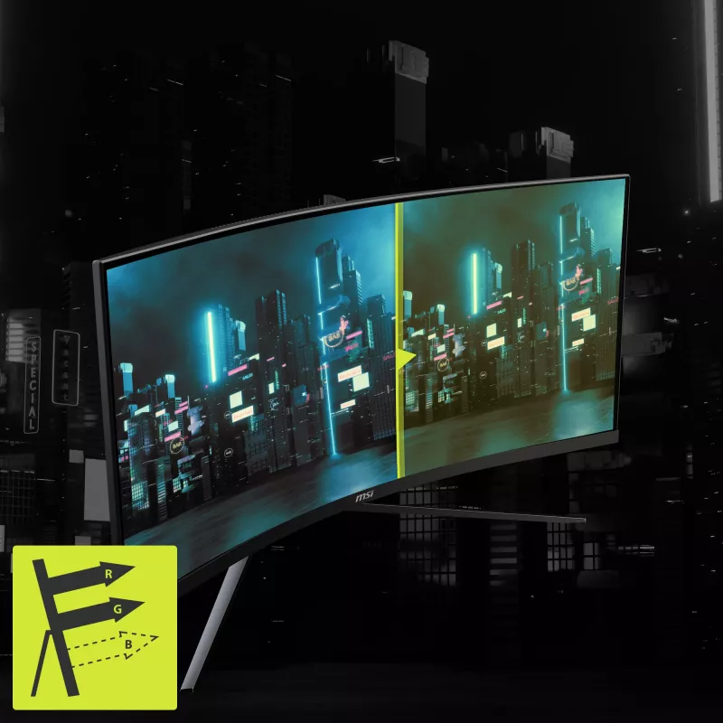 Monitor de computador MSI MAG 345CQRDE 86,4 cm (34 polegadas) 3440 x 1440 píxeis UltraWide Dual Quad HD preto