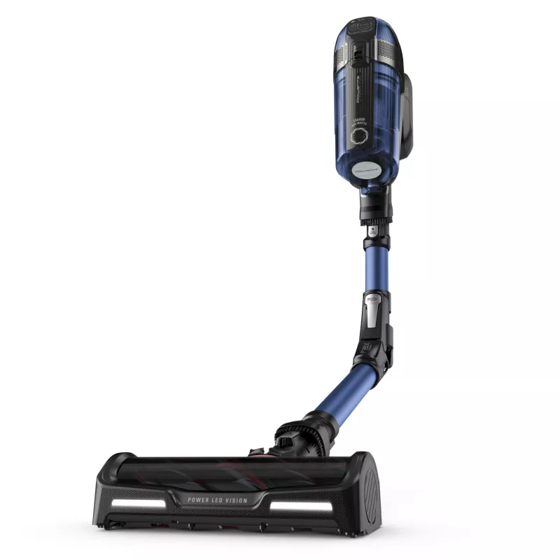 Rowenta X-Force Flex 12.60 Aqua RH98C0WO aspirador vertical sem fios 2 em 1, a seco e a húmido, sem saco, 320 W, 25,9 V, azul/cinzento
