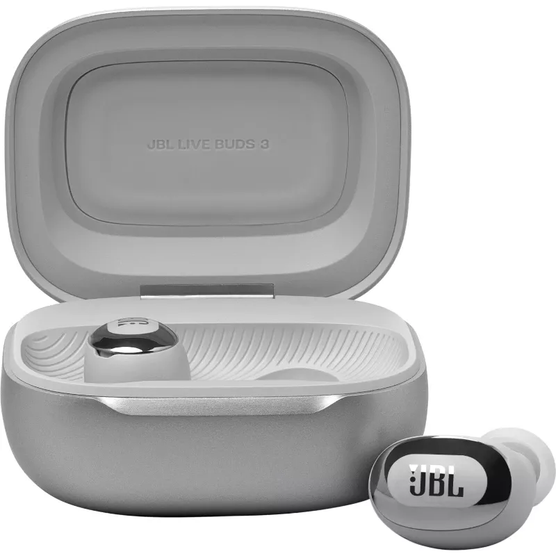 JBL Live Buds 3 headset sem fios in-ear chamadas/música/desporto/dia a dia Bluetooth prateado