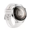 Smartwatch HUAWEI WATCH 5 — caixa redonda de aço inoxidável de 42 mm, 1,38 polegadas AMOLED, GPS, Bluetooth, bateria de 540 mAh, caixa bege com bracelete branca