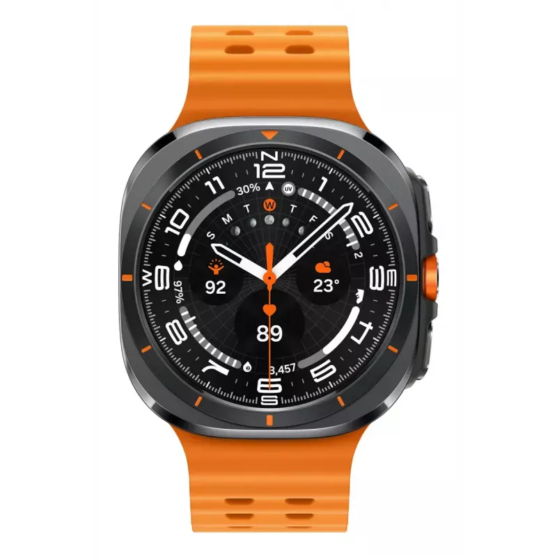 Samsung Galaxy Watch Ultra (2025) SM-L705 smartwatch LTE, 47 mm, ecrã tátil AMOLED de 3,81 cm (1,5 polegadas) 480 x 480, 64 GB, Wi-Fi, GPS, cinzento titânio