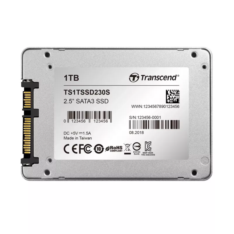 SSD TRANSCEND 230s 1TB 2.5in SATA III 6Gb/s TLC caixa de alumínio