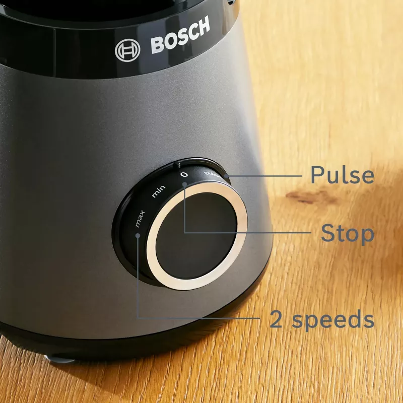 Batedeira Bosch Serie 4 MMB6177S 1,5 L batedeira de mesa 1200 W preto, prateado