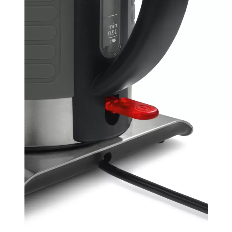 Chaleira elétrica Bosch TWK7S05 1,7 L 2200 W preto, cinzento