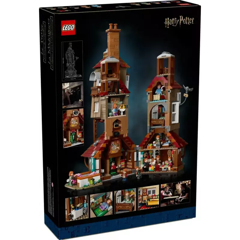 LEGO Harry Potter A Toca dos Weasleys Edição de Colecionador 76437 conjunto de construção, 2405 peças, 10 minifiguras, 460×250×230 mm