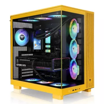 Caixa de PC Thermaltake View 380 XL TG ARGB Midi Tower amarelo