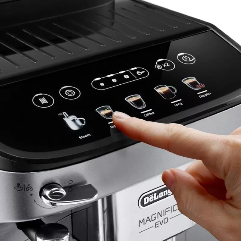 Máquina de café expresso combinada De’Longhi Magnifica ECAM290.31.SB — depósito de água 1,8 L, recipiente de café em grão 250 g, 15 bar, 2 chávenas