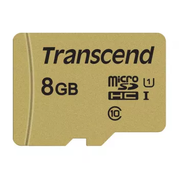 Cartão Micro-SDHC TRANSCEND 500s 8 GB UHS-I U1 MLC com adaptador