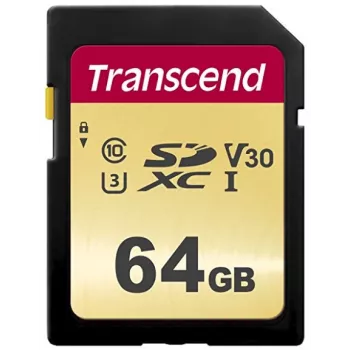 Memória flash Transcend 64GB SDXC UHS-I 500S