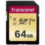 Memória flash Transcend 64GB SDXC UHS-I 500S