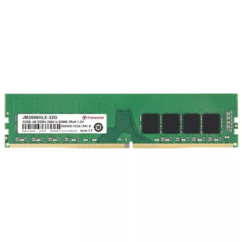 Transcend JetRAM JM2666HLE-32G módulo de memória 32 GB DDR4 2666 MHz de 288 pinos CL19