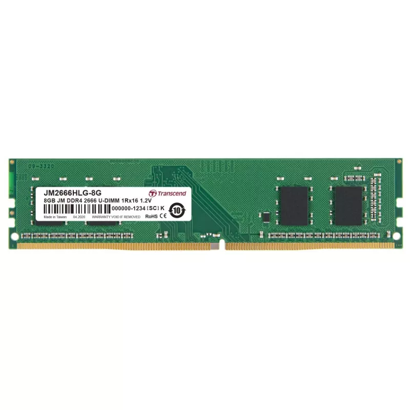 Transcend JetRam JM2666HLG-8G 8 GB DDR4-2666 U-DIMM módulo de memória RAM