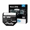 Interruptor inteligente Shelly WAVE 2PM preto (Shelly) — sem fios Z-Wave, 16 A, 110–240 V, 868,4 MHz