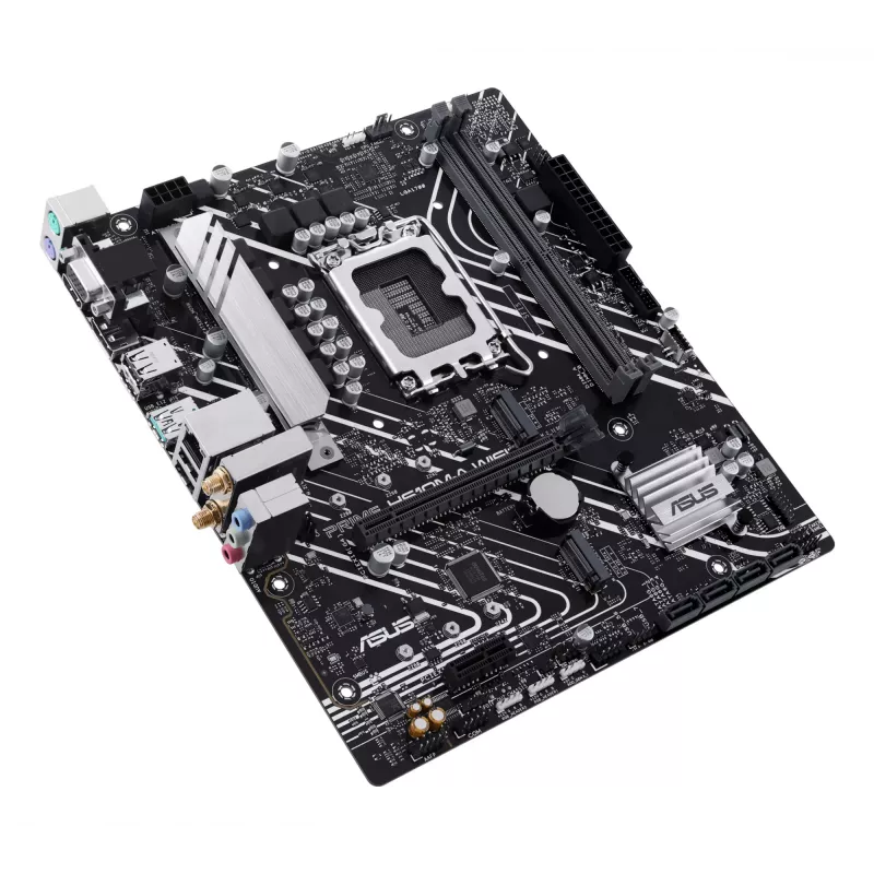 Motherboard ASUS PRIME H610M-A WIFI, Intel H610, LGA 1700, micro ATX, DDR5, 2x DIMM, Wi-Fi 5, Bluetooth, Gigabit LAN, áudio HD 7.1