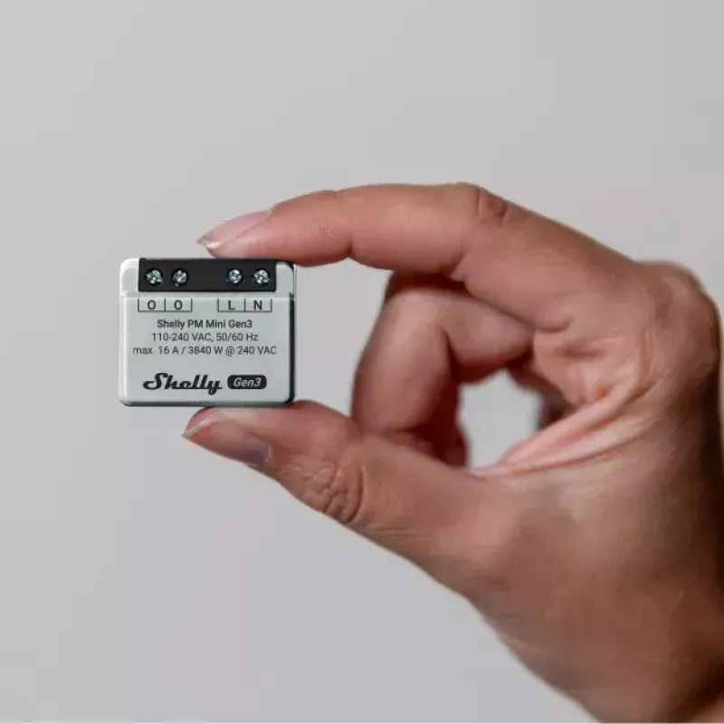 Interruptor inteligente Shelly PM Mini Gen3 sem fios 110-240V 1,2W