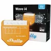 Interruptor inteligente Shelly Qubino Wave i4 — controlador de cenas sem fios 110–240 V, 16 A, 50/60 Hz, laranja