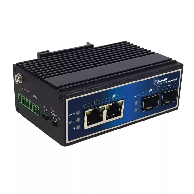 Switch não gerido ALLNET ALL-SGI8004P Gigabit Ethernet PoE 2 portas
